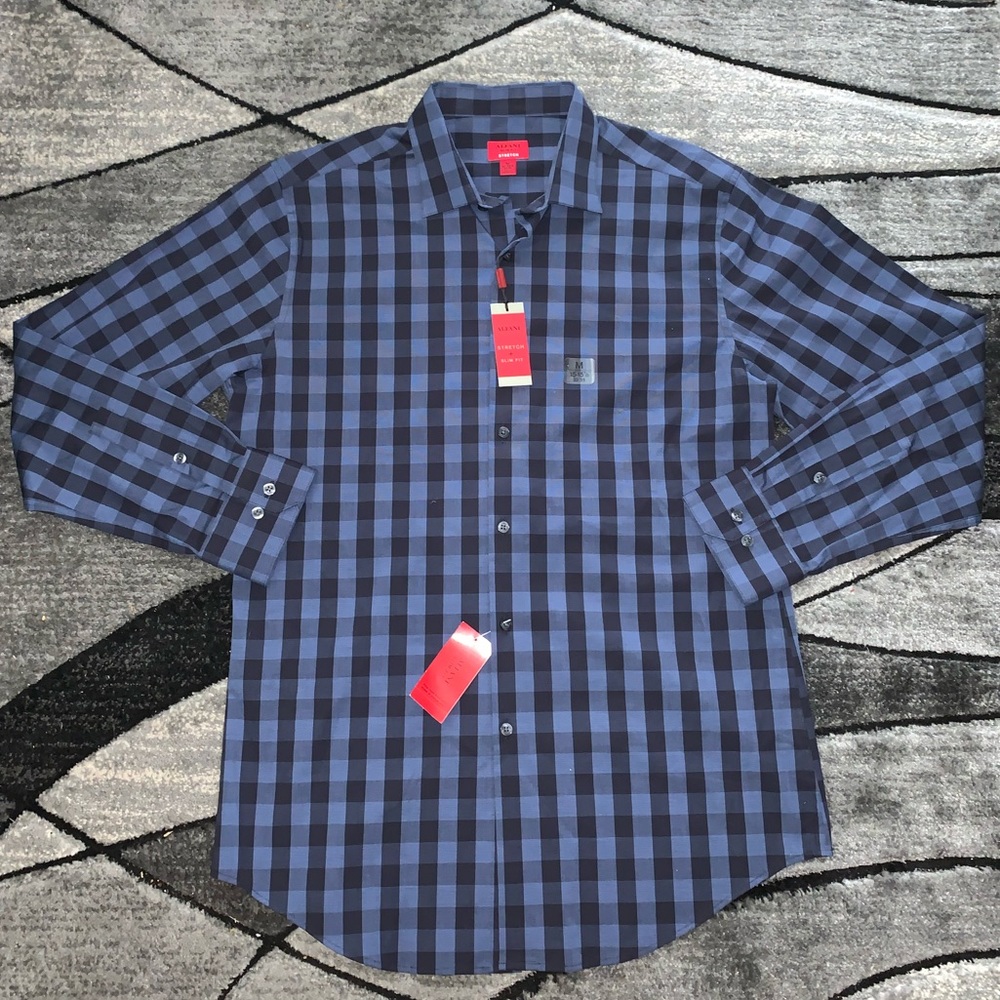 🛍 2/$20 NWT Alfani Slim Fit Dress Shirt